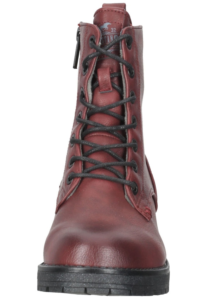 Mustang Stiefelette Lederimitat Bordeaux