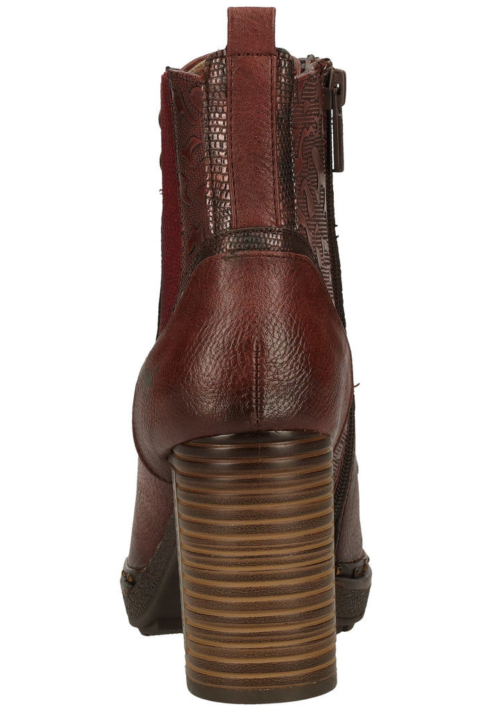 Mustang Stiefelette Lederimitat Bordeaux
