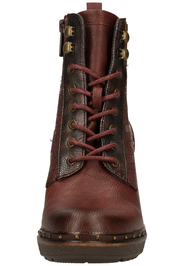 Mustang Stiefelette Lederimitat Bordeaux