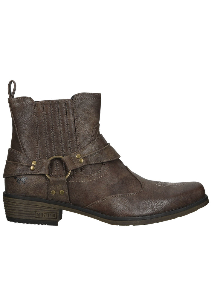 Mustang Stiefelette Lederimitat Braun