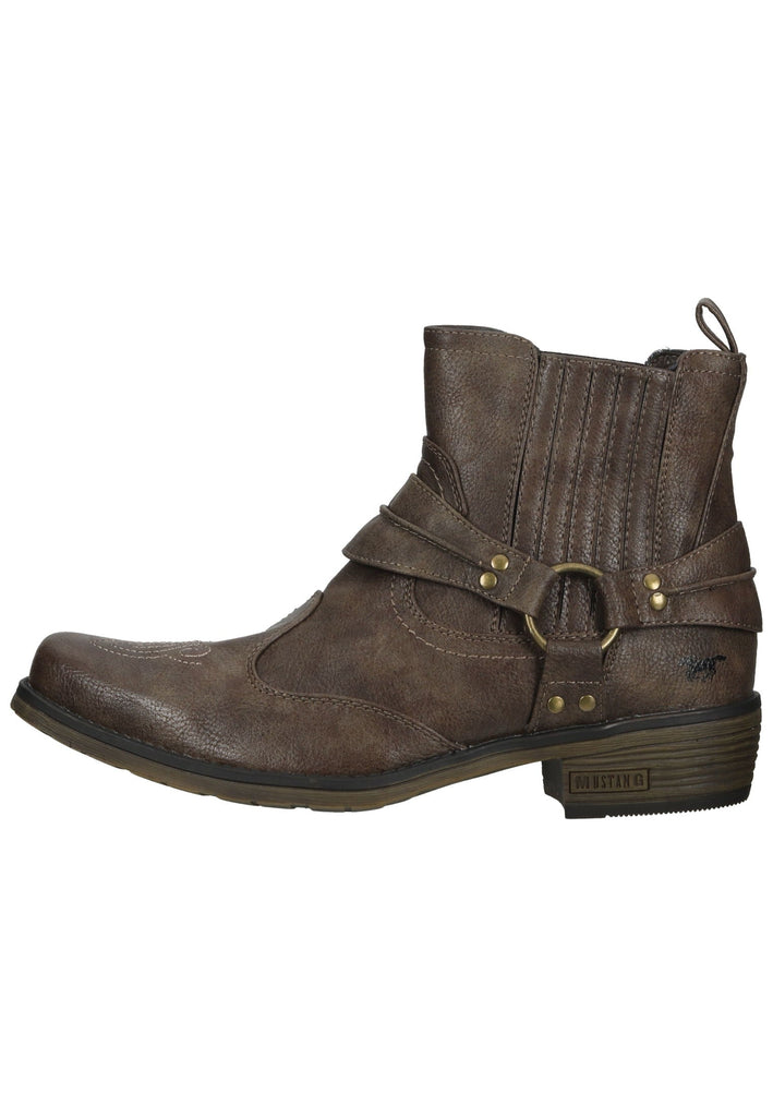 Mustang Stiefelette Lederimitat Braun