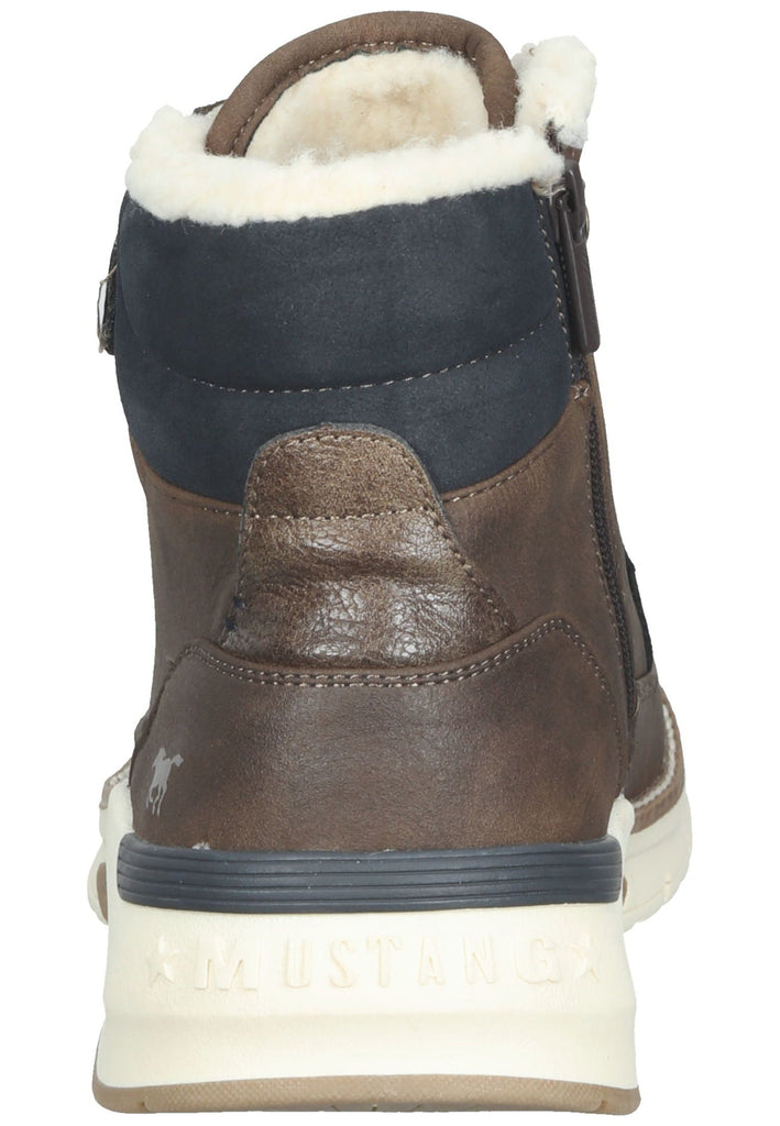 Mustang Stiefelette Lederimitat Braun Warmfutter