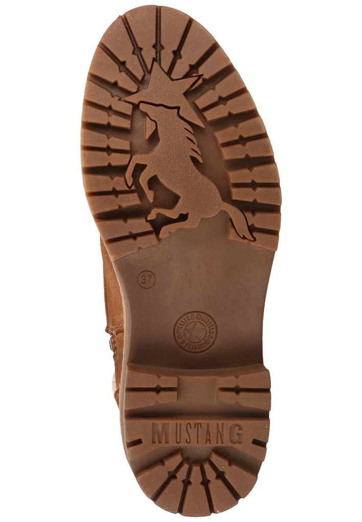 Mustang Stiefelette Lederimitat Braun Warmfutter