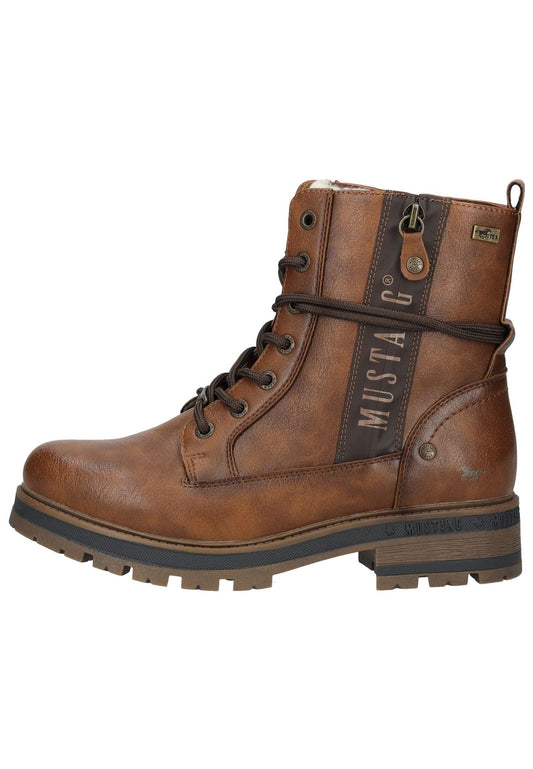 Mustang Stiefelette Lederimitat Braun Warmfutter