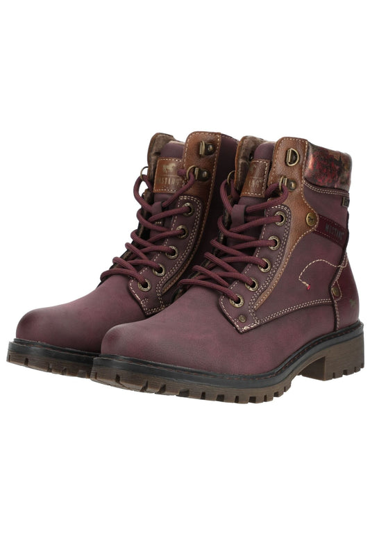 Mustang Stiefelette Lederimitat Braun Warmfutter