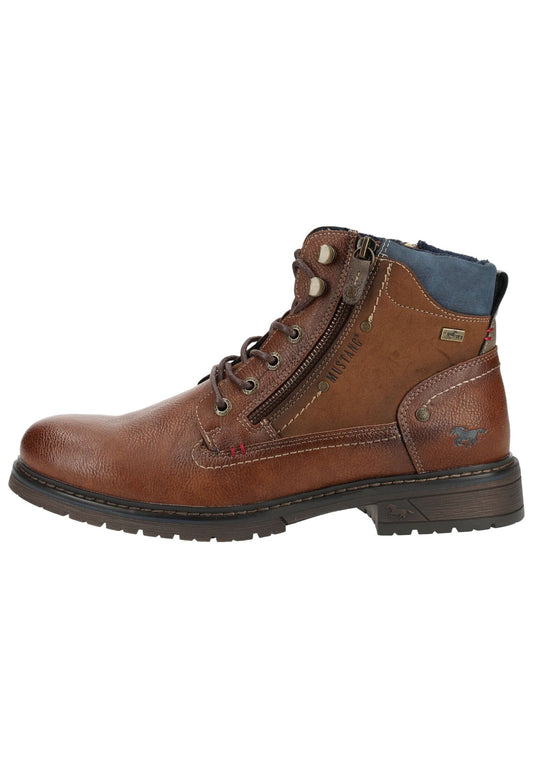 Mustang Stiefelette Lederimitat Braun Warmfutter