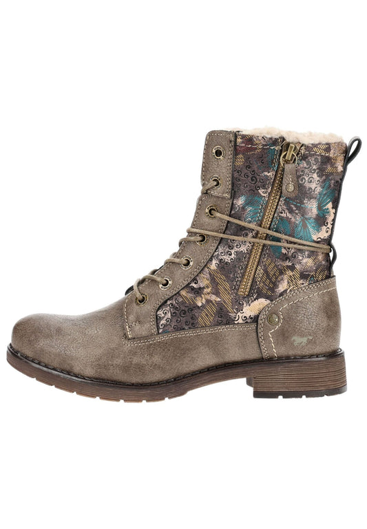 Mustang Stiefelette Lederimitat Braun Warmfutter