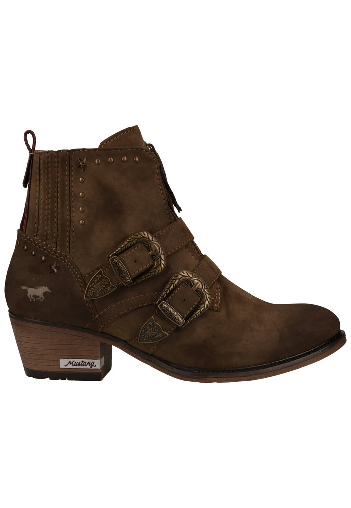 Mustang Stiefelette Lederimitat Cigar