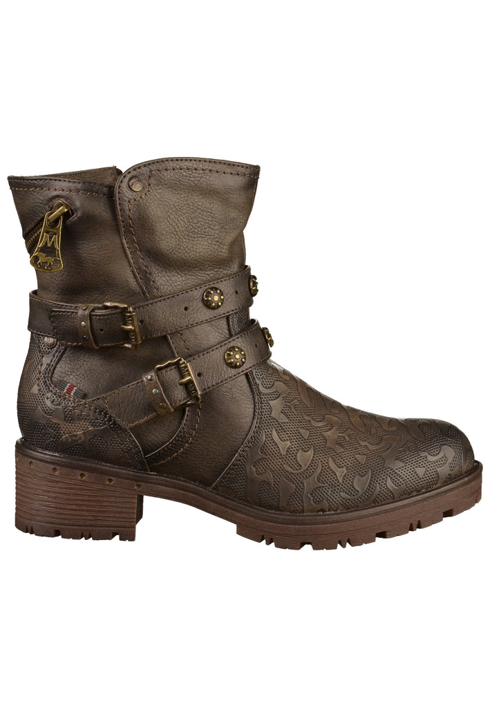 Mustang Stiefelette Lederimitat Cigar