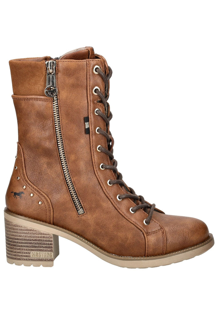Mustang Stiefelette Lederimitat Cognac