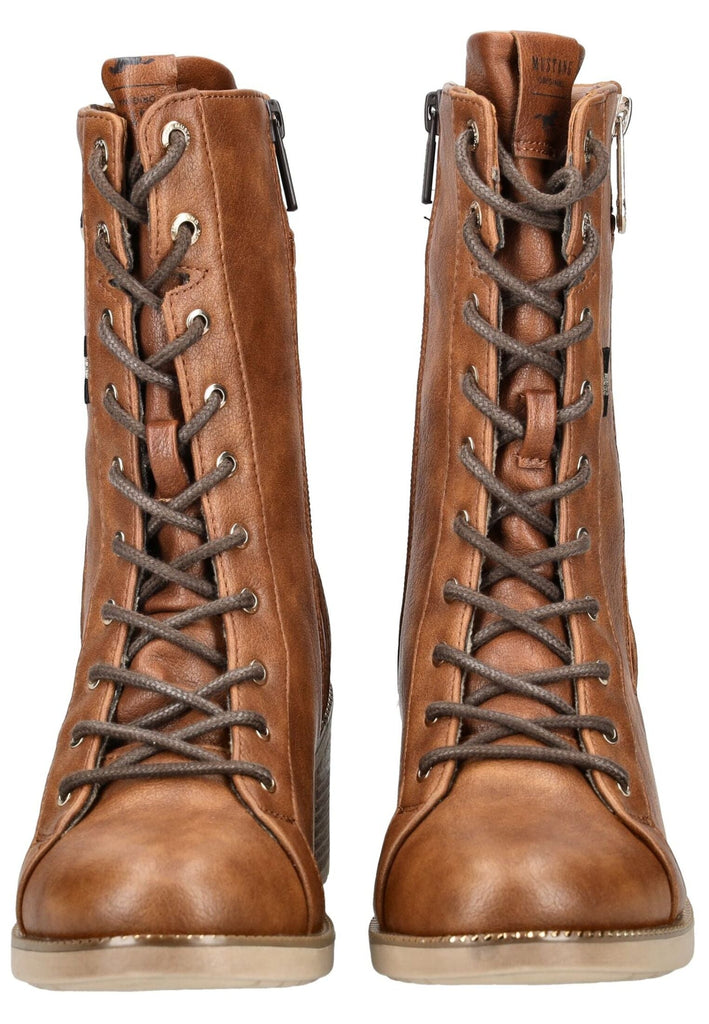 Mustang Stiefelette Lederimitat Cognac