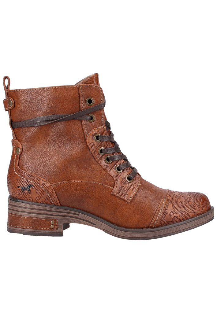 Mustang Stiefelette Lederimitat Cognac