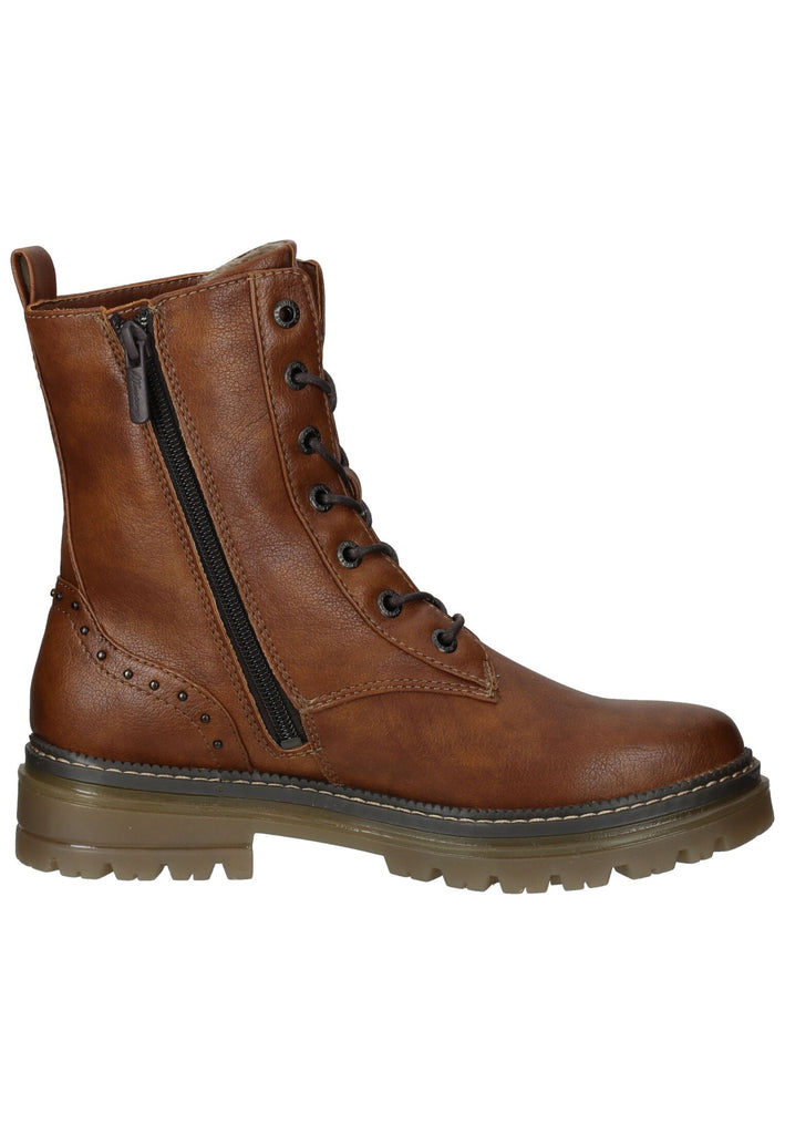 Mustang Stiefelette Lederimitat Cognac