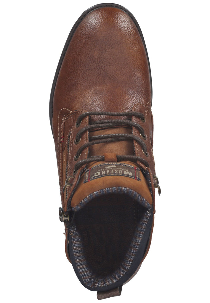 Mustang Stiefelette Lederimitat Cognac