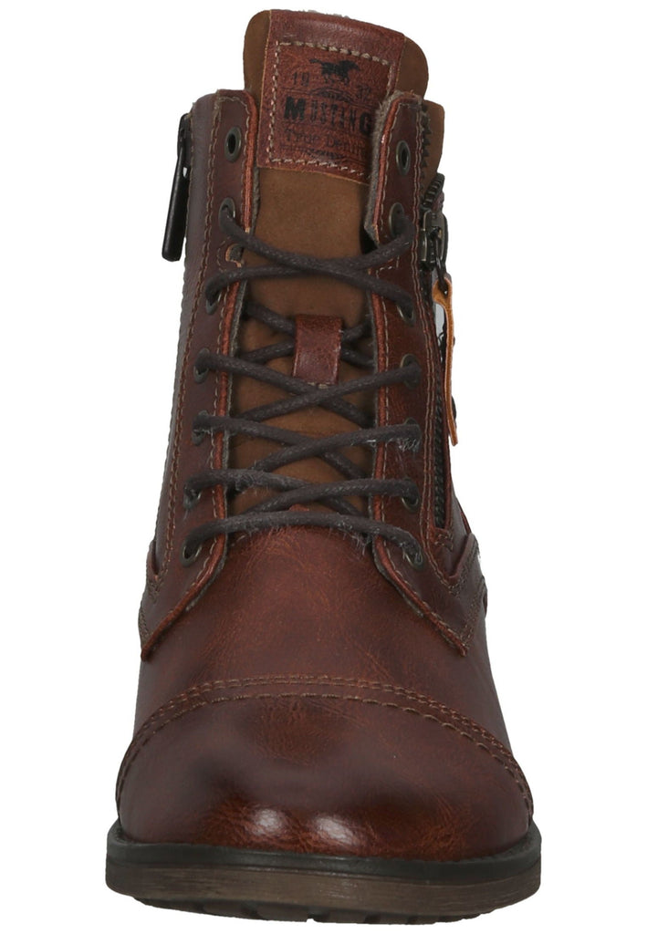 Mustang Stiefelette Lederimitat Cognac
