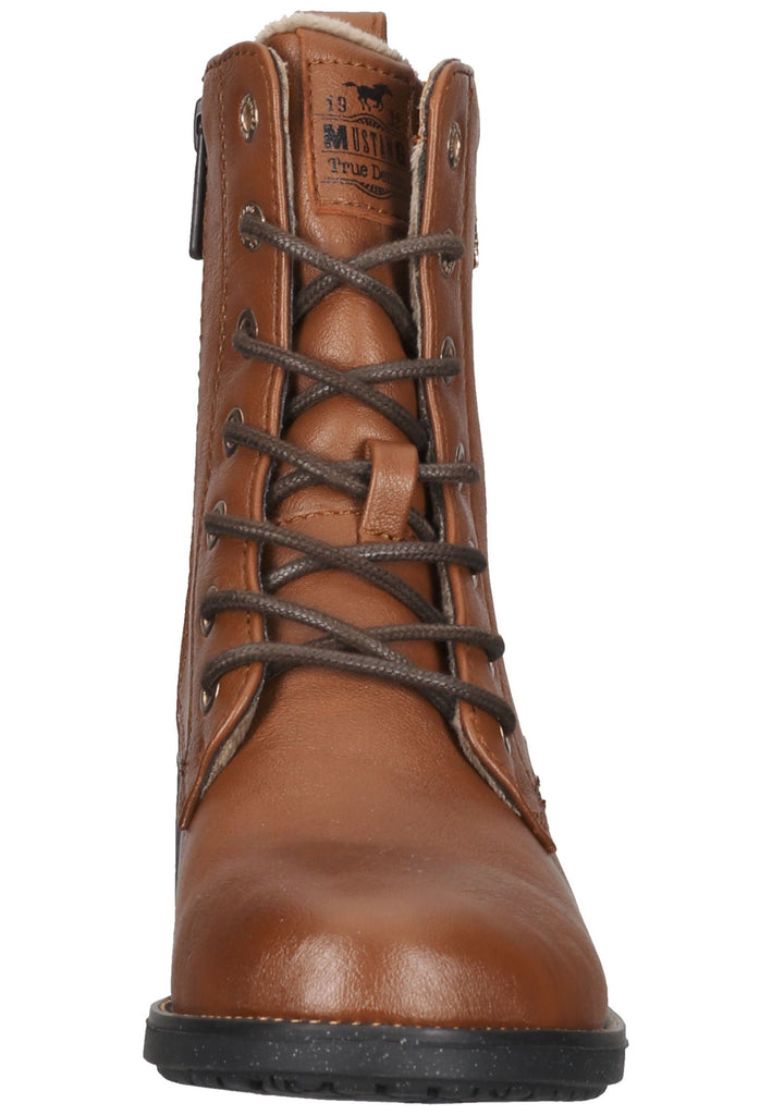 Mustang Stiefelette Lederimitat Cognac