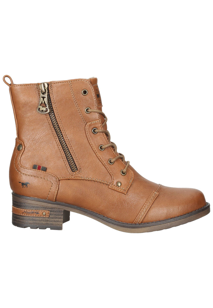 Mustang Stiefelette Lederimitat Cognac