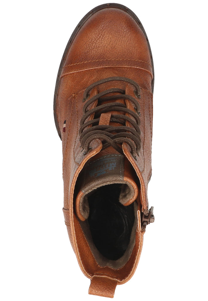 Mustang Stiefelette Lederimitat Cognac