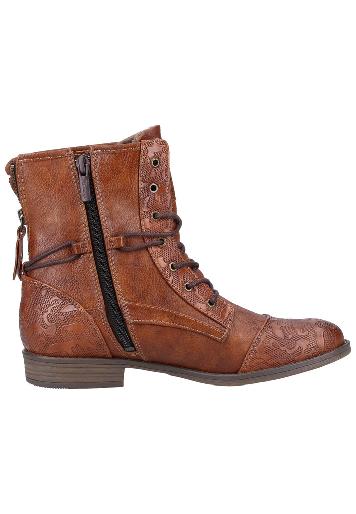 Mustang Stiefelette Lederimitat Cognac