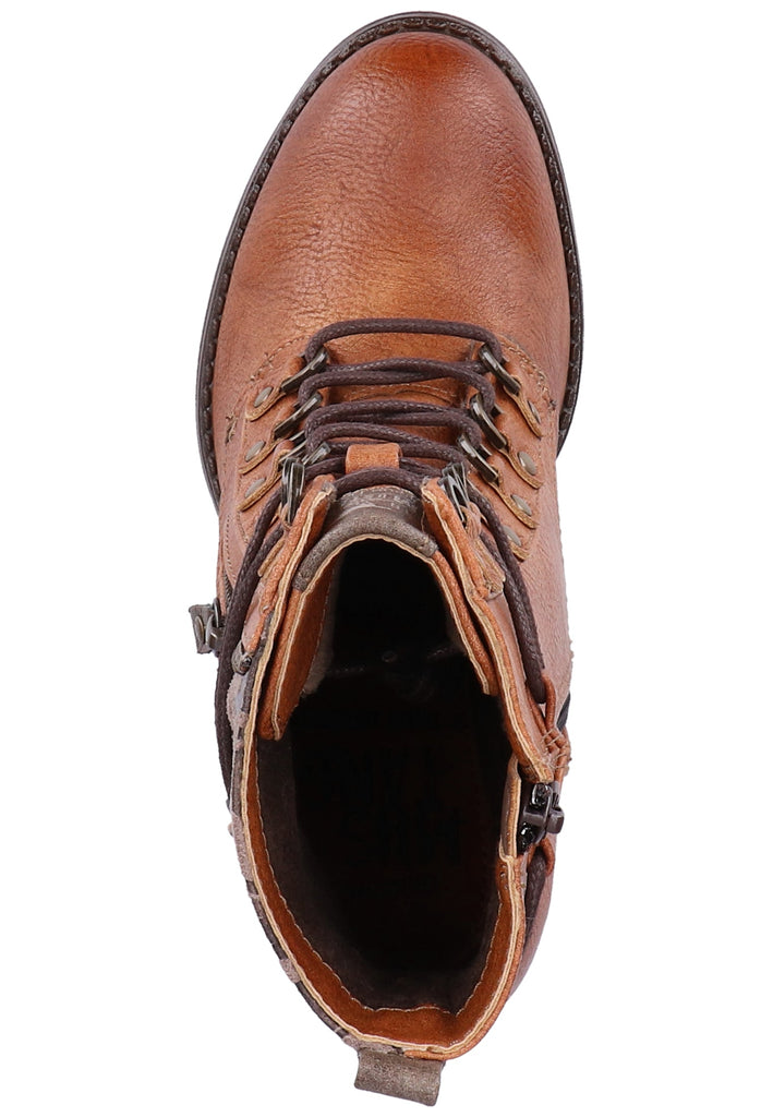 Mustang Stiefelette Lederimitat Cognac