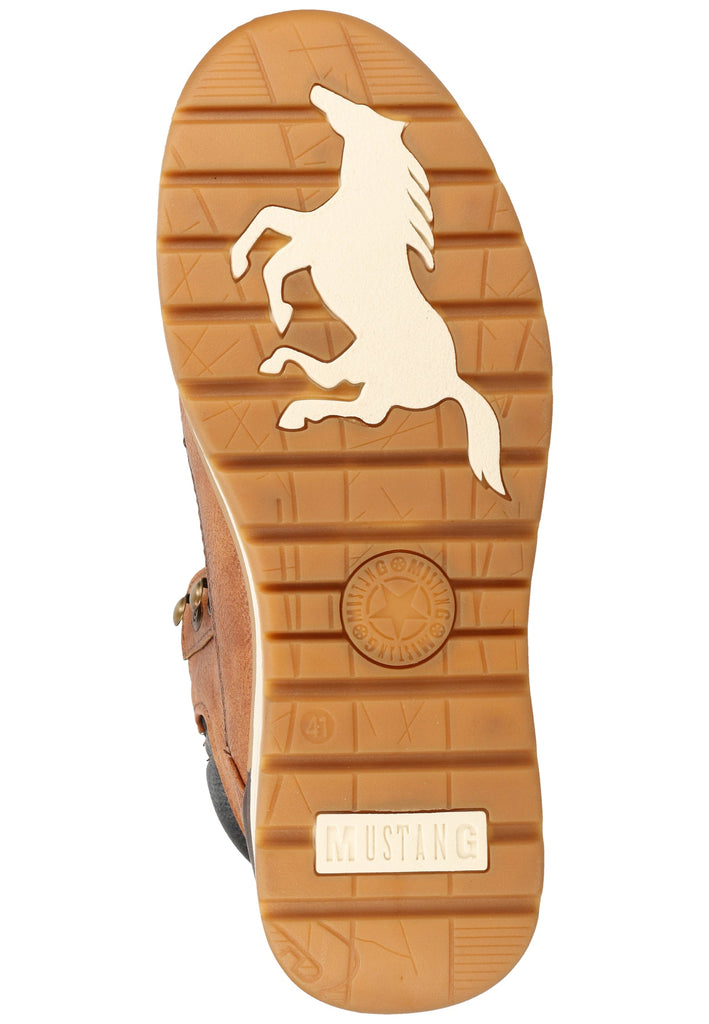 Mustang Stiefelette Lederimitat Cognac