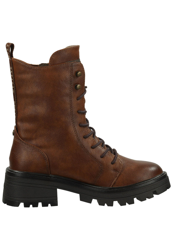 Mustang Stiefelette Lederimitat Cognac Warmfutter