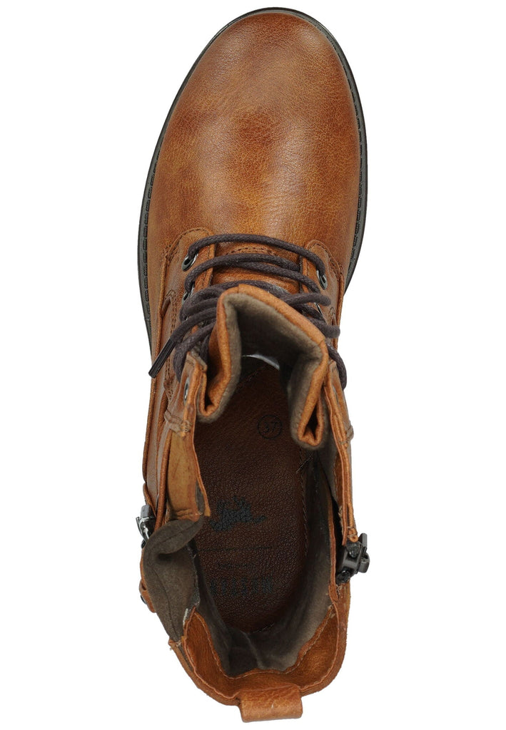 Mustang Stiefelette Lederimitat Cognac Warmfutter