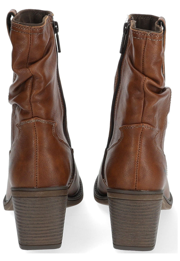 Mustang Stiefelette Lederimitat Cognac Warmfutter