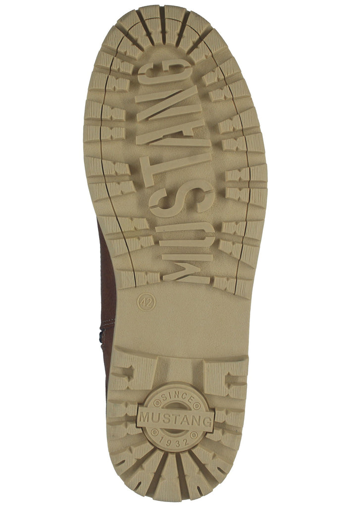 Mustang Stiefelette Lederimitat Cognac Warmfutter