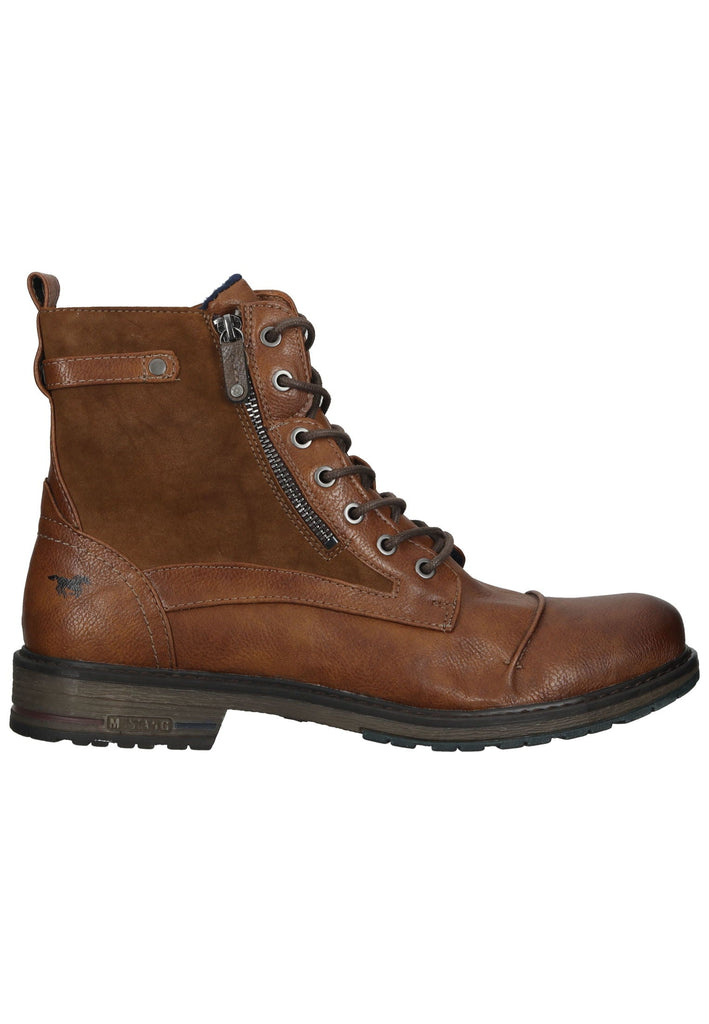 Mustang Stiefelette Lederimitat Cognac Warmfutter