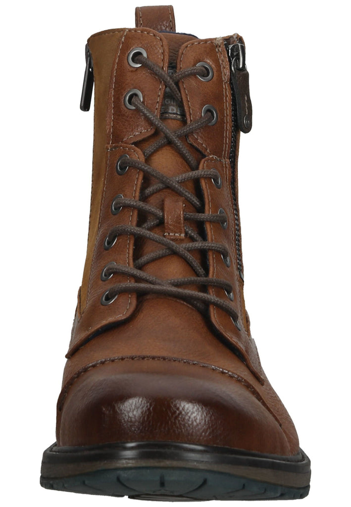 Mustang Stiefelette Lederimitat Cognac Warmfutter