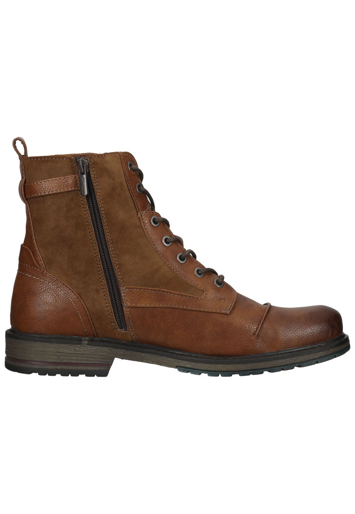 Mustang Stiefelette Lederimitat Cognac Warmfutter