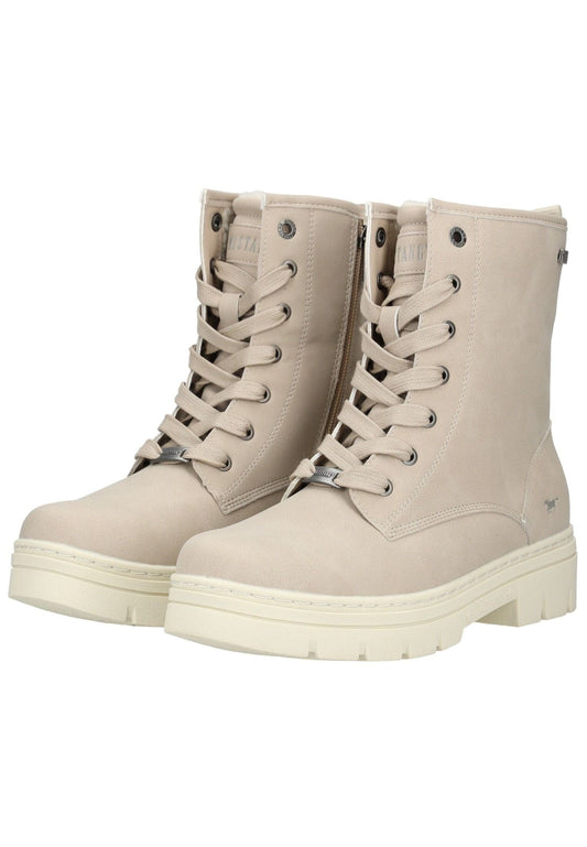 Mustang Stiefelette Lederimitat Cream Warmfutter