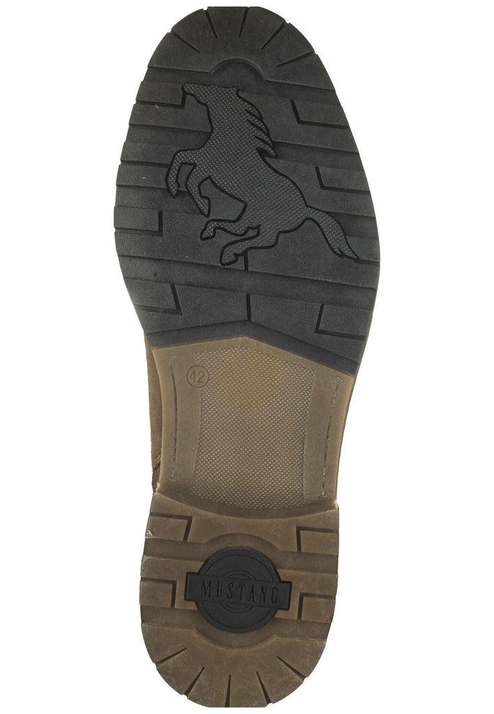 Mustang Stiefelette Lederimitat Dunkelbraun Warmfutter