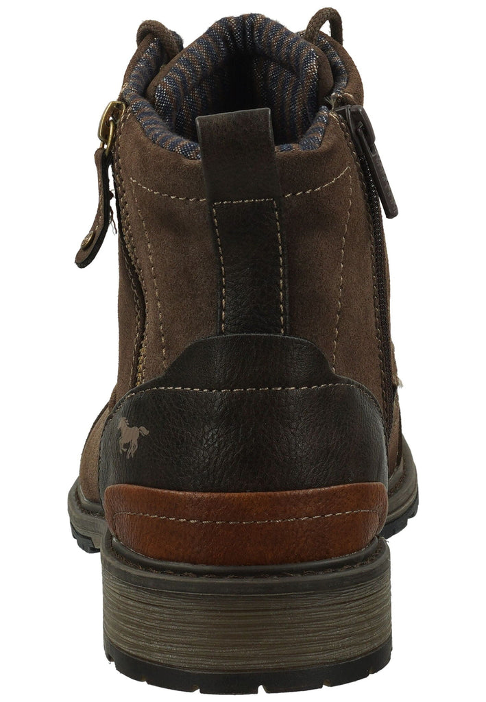 Mustang Stiefelette Lederimitat Dunkelbraun Warmfutter