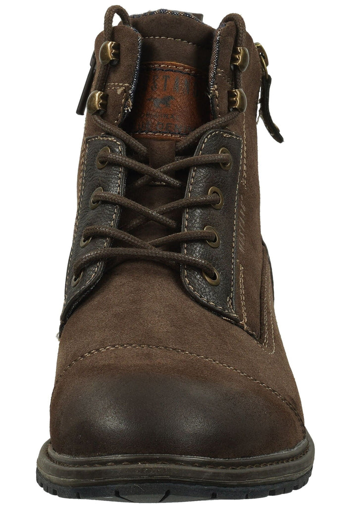 Mustang Stiefelette Lederimitat Dunkelbraun Warmfutter