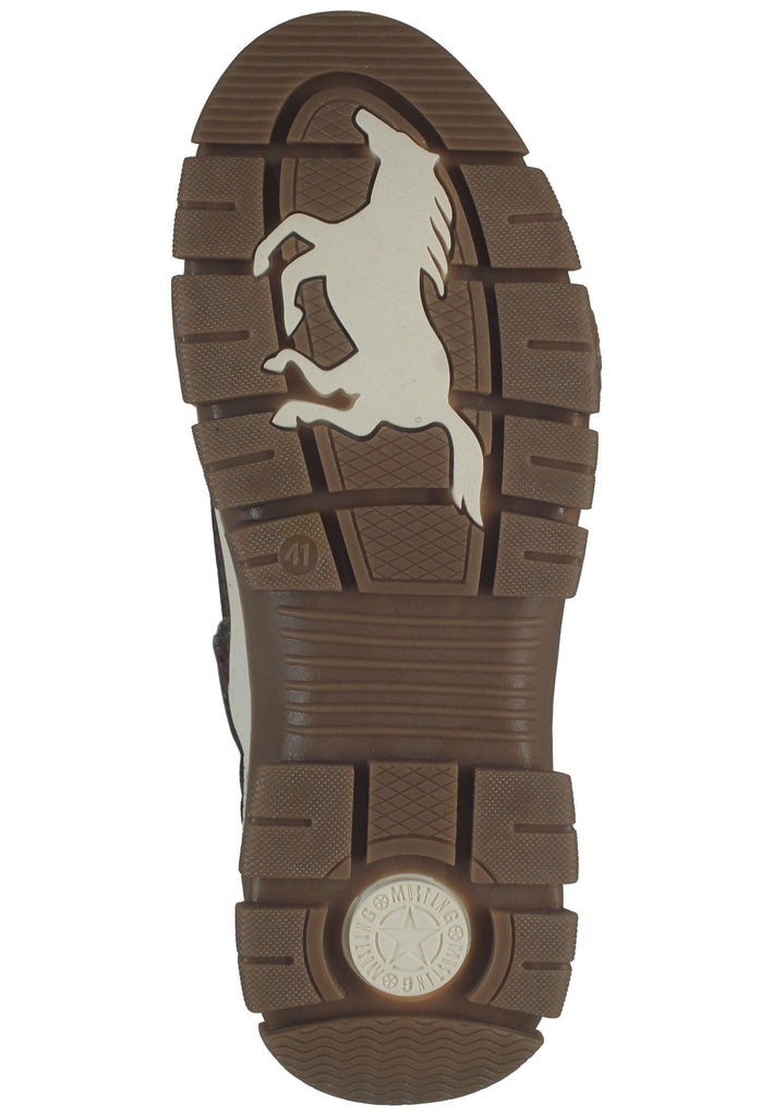 Mustang Stiefelette Lederimitat Dunkelbraun Warmfutter