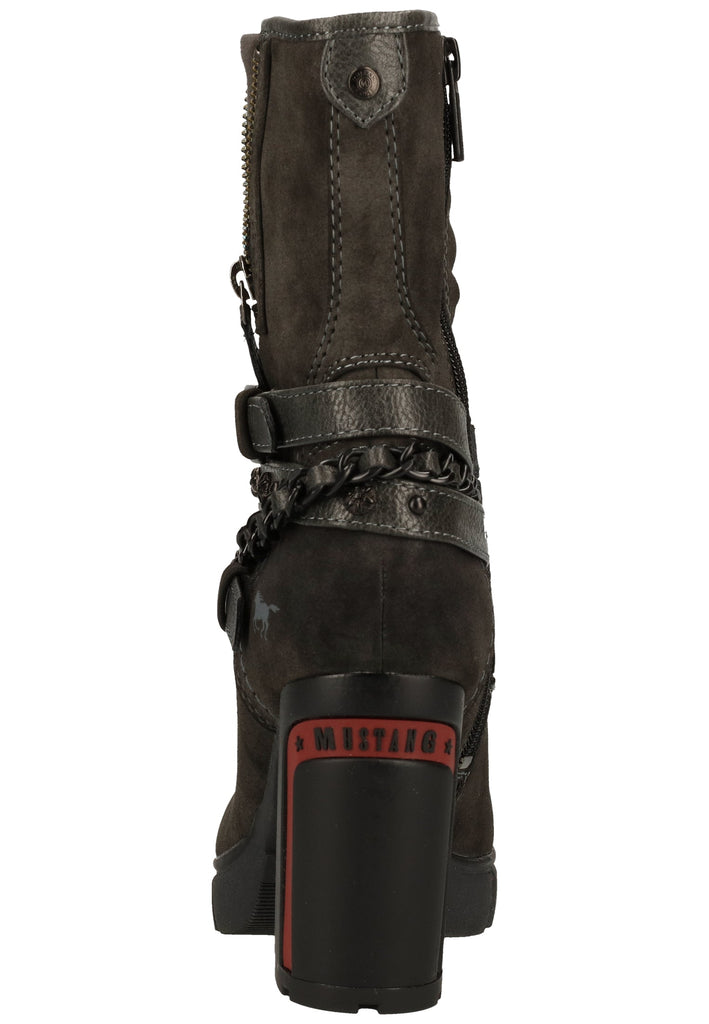Mustang Stiefelette Lederimitat Dunkelgrau
