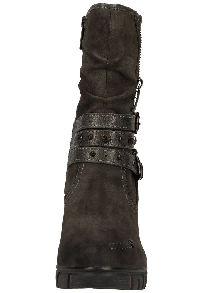 Mustang Stiefelette Lederimitat Dunkelgrau
