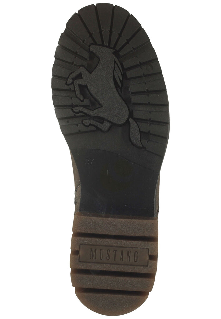 Mustang Stiefelette Lederimitat Dunkelgrau Warmfutter