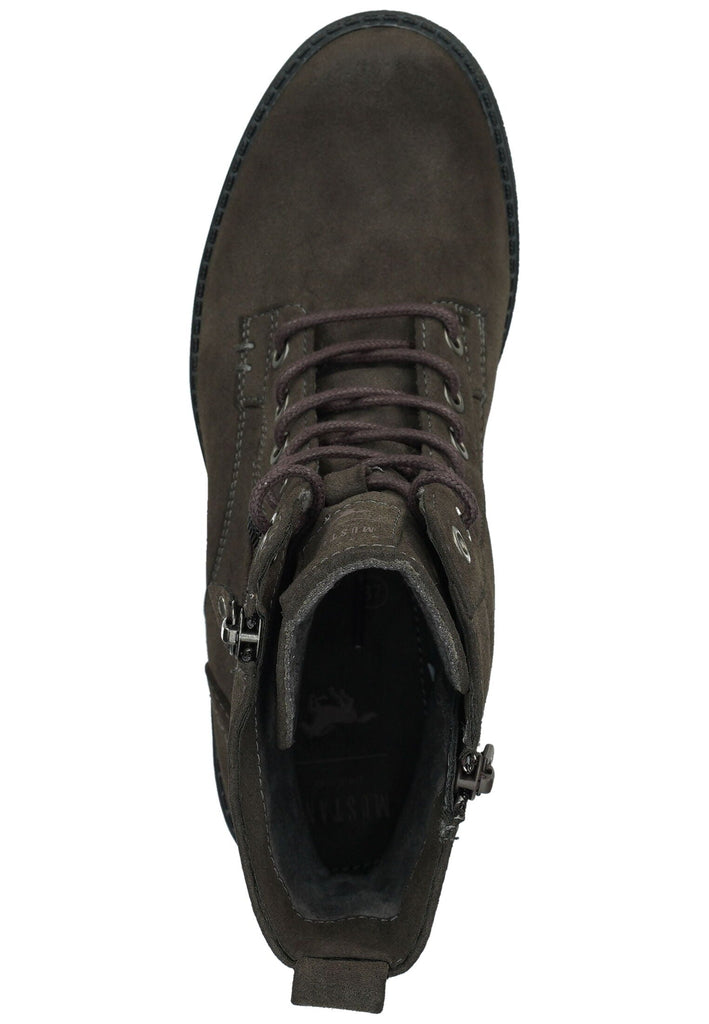 Mustang Stiefelette Lederimitat Dunkelgrau Warmfutter