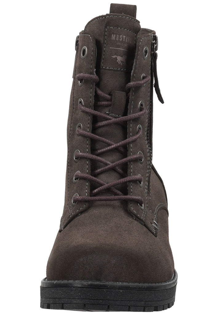 Mustang Stiefelette Lederimitat Dunkelgrau Warmfutter