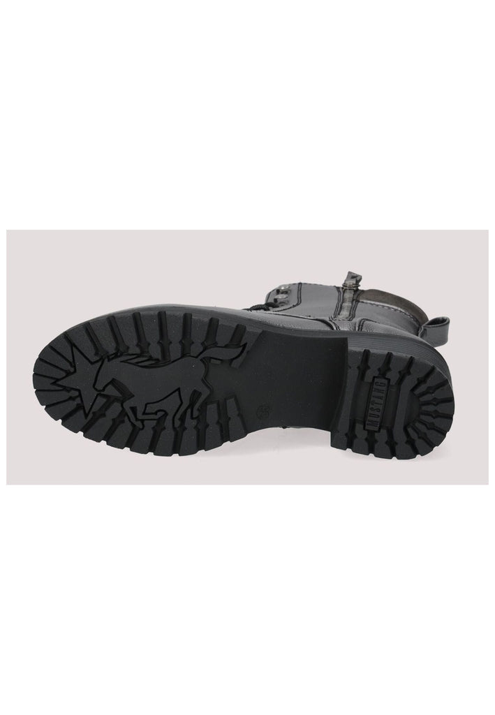Mustang Stiefelette Lederimitat Dunkelgrau Warmfutter