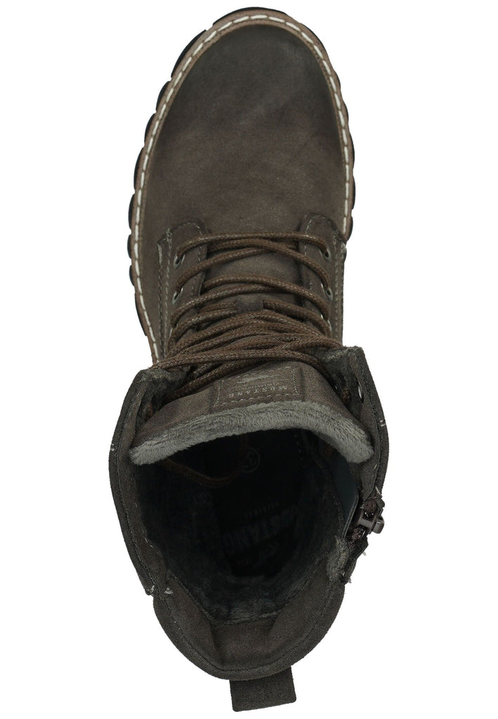 Mustang Stiefelette Lederimitat Dunkelgrau Warmfutter