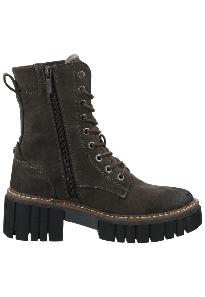 Mustang Stiefelette Lederimitat Dunkelgrau Warmfutter
