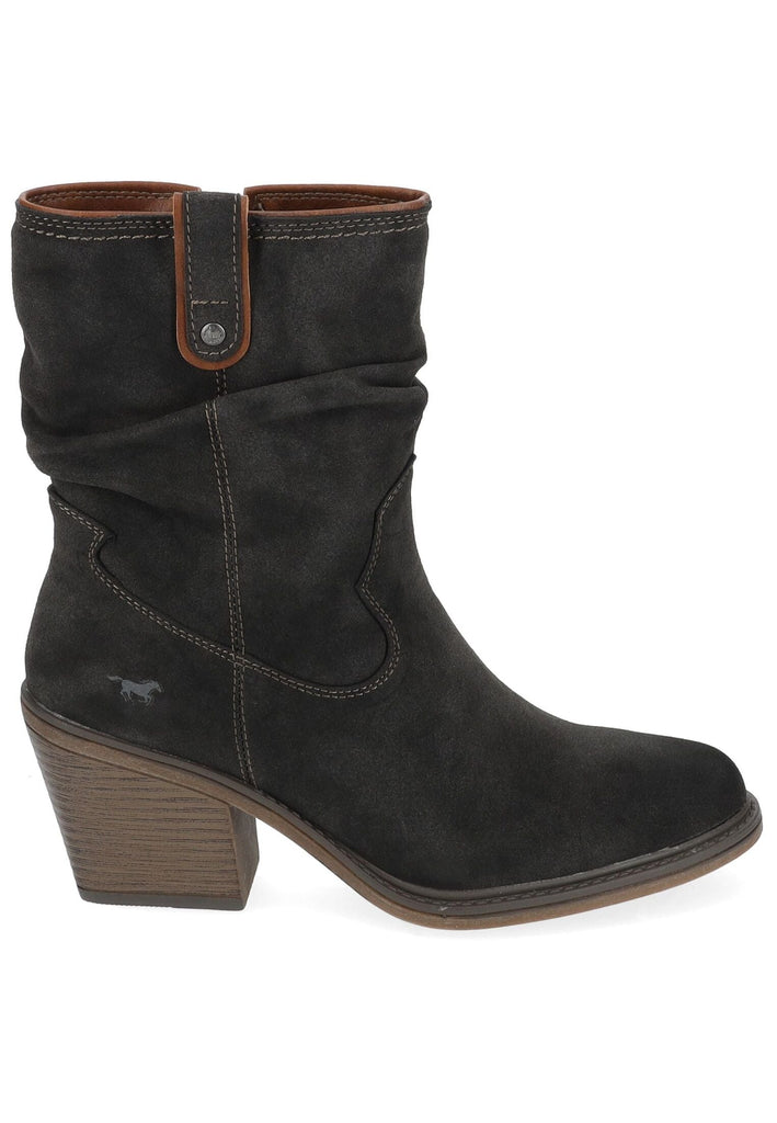 Mustang Stiefelette Lederimitat Dunkelgrau Warmfutter