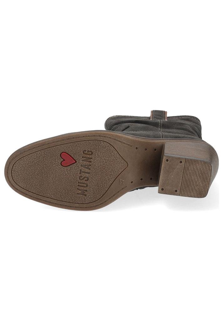 Mustang Stiefelette Lederimitat Dunkelgrau Warmfutter