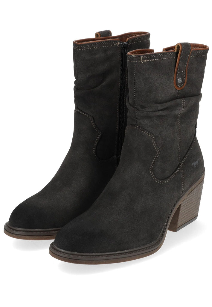 Mustang Stiefelette Lederimitat Dunkelgrau Warmfutter