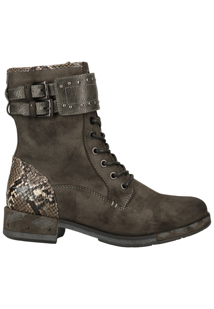 Mustang Stiefelette Lederimitat Dunkelgrau Warmfutter