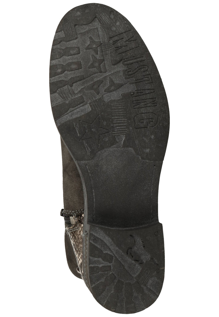 Mustang Stiefelette Lederimitat Dunkelgrau Warmfutter